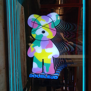 Custom 3D Logo Infinity Mirror LED Sign UV Print Pattern Glass Home Hotels Offices <b>RGB</b> Color Wall Advertising - Product Image 4