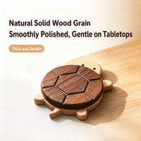 Sous-plat en bois massif Creative Turtle / Dessous-de-verre en bois, tapis isolant thermique