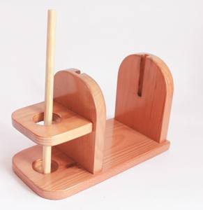 Fábrica Atacado De Madeira Fio Titular Tricô e Crochet Suprimentos Organizador Fio De Lã Bola Caddy Fio Titular Stand - Product Image 3