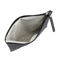 Sacs personnalisés à paillettes pour maquillage et cosmétique, pochette à fermeture éclair avec Logo imprimé, pochette brillante à fermeture éclair, sacs cadeaux de Promotion, vente en gros, 10 pièces
