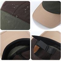 Casquette de sport en nylon 5 panneaux haut de gamme, personnalisable avec logo, respirante, séchage rapide, imperméable, pour la course à pied, vente en gros