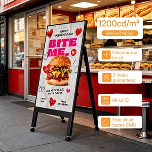 Pannello menu LCD per ristoranti commerciali - Schermo <span class=keywords><strong>digitale</strong></span> da 43 pollici, <span class=keywords><strong>design</strong></span> modulare, con luminosità fino a 1200 nit. - Product Image 1