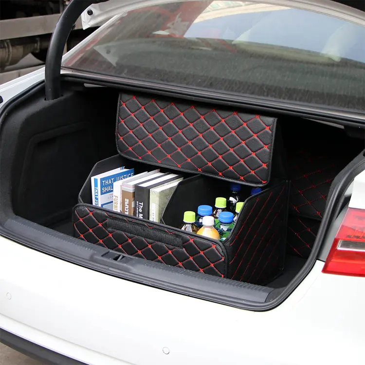 Car Trunk Organizer Box Große Kapazität Auto Multi use Tools Aufbewahrung tasche Verstauen Aufräumen Leder Falten Für Notfall Aufbewahrung sbox