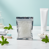 Cristaux de menthol naturel, agent rafraîchissant, saveur menthe verte, huile essentielle, matière première pour cosmétiques, dentifrice, gommes, extrait végétal