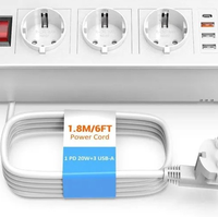Multiprise encastrable de table EU avec port USB-C de charge rapide PD 20W, prise de courant dissimulée pour bureau et salle de conférence