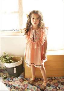 ชุดเดรสเด็กผู้หญิงสไตล์เกาหลี แต่งระบาย คอทรงกลีบบัว ผ้าฝ้าย ใส่สบาย น่ารัก เรียบง่าย สำหรับเด็กอายุ <span class=keywords><strong>2</strong></span>-7 ปี - Product Image 4