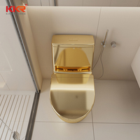 Cuvette de toilette moderne de luxe en céramique plaquée or, design diamant, à poser au sol, pour salle de bain