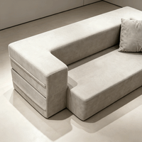 Sofá Cama Convertible Moderno y Minimalista, Multifuncional, con Cajones de Almacenamiento para Apartamentos y Salas de Estar Pequeñas