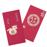 Logo Kustom Stempel Panas Tahun Baru Cina Amplop Merah Hadiah Uang