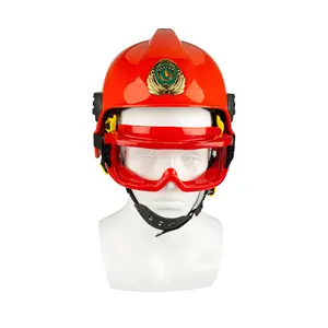 ATI-fuego protección profesional personalizada reflectante ignífugo seguridad fuego bombero rojo casco de rescate
