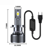 Nouveau ZhenAo VW Mini Ampoule de phare LED 3570 12V 72W Kit Canbus 9004/9005/9006 H11 H7 H4 Ajustement universel Compatible OE