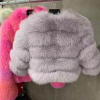 Veste en fourrure épaisse et moelleuse pour enfants, vêtements d'extérieur chauds en fourrure pour l'hiver, veste en fourrure de renard de luxe pour garçons et filles