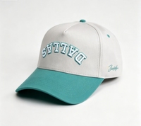 Gorra de Béisbol Personalizada para Hombre, 100% Algodón, 5 Paneles, Logotipo Bordado en 3D, Dos Tonos, Impermeable, de Alta Calidad para Deporte
