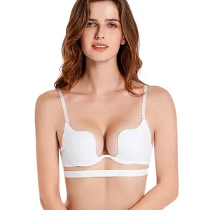 Sujetador de Alta Calidad con Forma de U Profunda para Bustos Grandes, Talla Grande, con Espalda Hermosa y Efecto Push-Up, Ropa Interior Femenina - Product Image 1