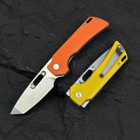 Couteau de poche pliant en acier 14C28N, manche G10, couteau tactique de survie, couteau utilitaire pour le camping, la chasse, l'EDC, OEM