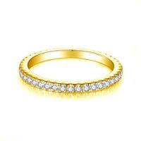 Glowluxe Bagues classiques en argent sterling 925 pour femmes Mode minimaliste Zircon brillant Diamant taille princesse pour fête de mariage