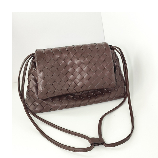 Latest Fashion Woven Pu Leather Flap Bag Multi-Color Women's Casual Crossbody Shoulder Handbag Custom Wholesale