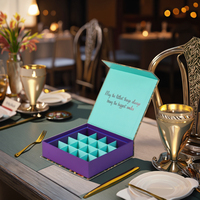 Ventas al por mayor de lujo hecho a mano caja de chocolate impresión personalizada imán de cartón rígido San Valentín dulces fechas Cajas de Regalo