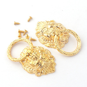 <strong>Vintage</strong> Cabinet Drop Ring Pull <strong>Knob</strong> Furniture Chinese Lion Head Shaped Metal <strong>Drawer</strong> Pull Ring Jewelry Box Decoration Handles - Product Image 4