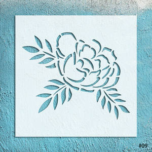 Pochoir <span class=keywords><strong>de</strong></span> fleurs <span class=keywords><strong>de</strong></span> <span class=keywords><strong>tournesol</strong></span> Rose, modèle <span class=keywords><strong>de</strong></span> <span class=keywords><strong>dessin</strong></span> <span class=keywords><strong>de</strong></span> feuilles, peinture réutilisable, pour peinture sur toile murale en bois - Product Image 4