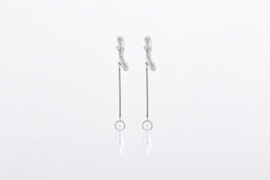 Pendientes de aro de moda de calidad superior Joyería de plata Encantos de pendientes únicos para damas - Product Image 5