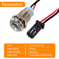 Kabel Ekstensi Servo A2543 M10 2 Pin Konektor Plug Jantan Betina 24AWG IP67 Tahan Air Perakitan Kabel Industri
