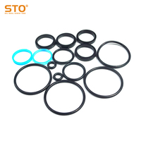 Anneau en O en caoutchouc NBR à clipser circulaire, 38 mm, encapsulé PTFE, noir, 30-90 Shore A, pour bétonnière