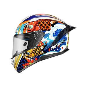 Motorax Morex R50S Koi Starry Sky Black Head Casco Unisex All-Season Full Motorcycle Gear ABS Liberación rápida Nuevo - Product Image 1