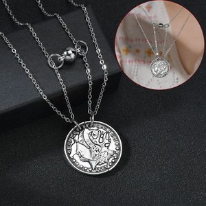 Sveglio creativo Collana Cuciture Arcobaleno <span class=keywords><strong>Lettere</strong></span> Buon Amico Coppia Collana del Magnete - Product Image 5