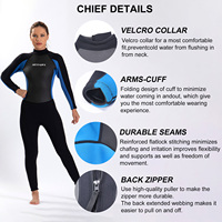 Combinaison en tissu imprimé anti-UV en néoprène de 5mm pour femmes pour la plongée, le surf et la natation