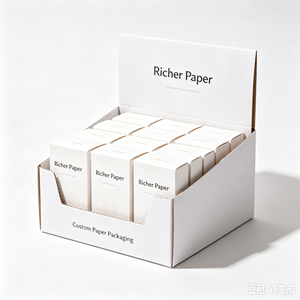 Caja de Exhibición Ranurada Ecológica Personalizada con Asa, Embalaje Minorista de Papel Kraft Corrugado para Gafas y Tazas, Almacenamiento de Regalos - Product Image 6