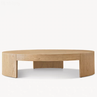 Table basse américaine en bois massif vieilli, design français simple pour petits appartements, salons, hôtels - Appartement élégant