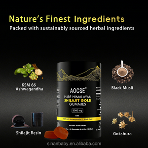 Gummies de Shilajit Pur de l'<span class=keywords><strong>Himalaya</strong></span> Or, Aubergine Ivre d'Afrique du Sud, Favorisant la Récupération Musculaire, Réduisant la Fatigue, Favorisant la Croissance Capillaire - Product Image 2