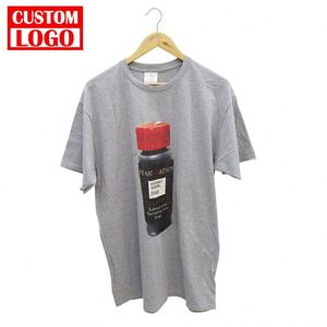 100% coton 180gsm mélange tailles coton respirant t-shirts unis pour hommes - Product Image 4