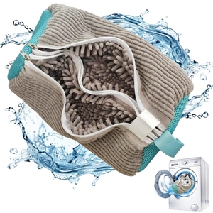 2025 nuova borsa per lavatrice in ciniglia a doppio strato con cerniera per la casa, con Sneaker lavabile in rete, borsa per lavare la biancheria - Product Image 1