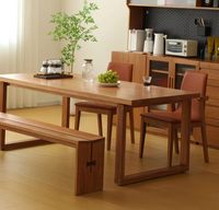 Table rectangulaire simple en bois de frêne blanc, style américain, combinaison table à manger et bureau pour petits espaces domestiques