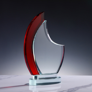 Placa de Cristal K9 con Grabado Láser Personalizado, Diseño Curvo Rojo, Premio de Moda, Recuerdo, Gran Venta - Product Image 2