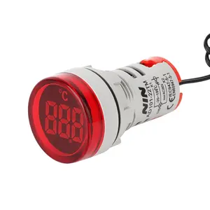 22mm thermometer indicator signal light temperature meter