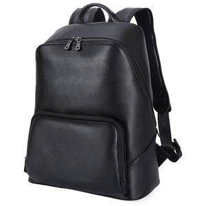 Personalizzabile da uomo impermeabile alla moda in vera pelle zaino per Laptop in vera pelle di grande capacità zaino da viaggio in nero - Product Image 1