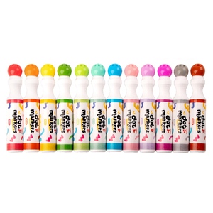 <span class=keywords><strong>Pennarelli</strong></span> Lavabili da 40ml, Confezione da 12 in Scatola PET, <span class=keywords><strong>Pennarelli</strong></span> <span class=keywords><strong>per</strong></span> Bingo con Punta da 10mm, Materiali Artistici <span class=keywords><strong>per</strong></span> Bambini - Product Image 2
