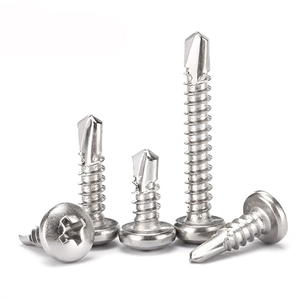 Tornillos Autoperforantes de Cabeza Plana GR5 de Acero al Carbono, Zincados, Rosca Gruesa M2, Diámetro de la Tapa de 10 mm, para Chapa Metálica - Product Image 6