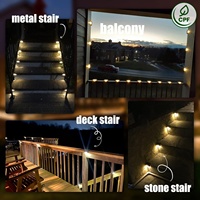Lampes solaires pour terrasse, lot de 16, étanches IP33, lampes LED pour marches extérieures, clôture, cour, patio et allée (blanc chaud ABS)