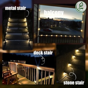 <strong>Solar</strong> <strong>Deck</strong> <strong>Lights</strong> 16 Pack IP33 Waterproof LED Step <strong>Lights</strong> for Outdoor Stairs Fence Yard Patio &amp; Pathway (Warm White ABS) - Product Image 2