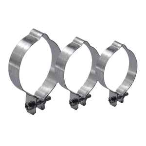 Collier de serrage en acier inoxydable de type O, support en forme de U, vis de fixation au sol, sangle à deux trous, finition en zinc, collier de serrage pour tuyau en aluminium - Personnalisable par OEM - Product Image 1