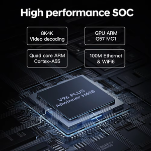 Boîtier H96 Max stable et compatible <span class=keywords><strong>IPTV</strong></span> 4K avec IOS PC Android Box <span class=keywords><strong>MAG</strong></span> XXX ligne Espagne 8G + 128G - Product Image 2