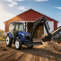 Tracteur agricole diesel TE804 80HP 4 roues motrices avec boîte de vitesses et pompe PTO |   Équipement agricole lourd