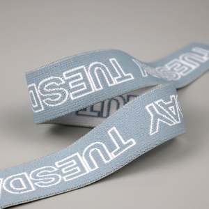 Cheap Price Polyester Jacquard <b>Elastic</b> Webbing With Customized Logo <b>Elastic</b> for Garment Accessories Underwear Waist Band <b>Elastic</b> - Product Image 4