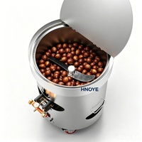 Torréfacteur à tambour rotatif horizontal pour arachides avec option double alimentation gaz GPL et électrique