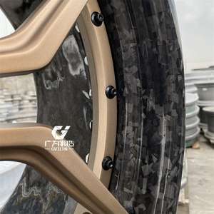 Venta caliente de fábrica, ruedas forjadas de fibra de carbono de bronce de 2 piezas para <span class=keywords><strong>Ferrari</strong></span> F8 <span class=keywords><strong>F12</strong></span> mercedes-benz C63 E63 M3 M4 Porsche 911 llanta - Product Image 6