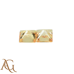 Venta al por mayor de zafiro amarillo natural, corte princesa cuadrado, piedra suelta facetada, gema preciosa para la fabricación de joyas, de 1 mm a 6 mm, certificada. - Product Image 3